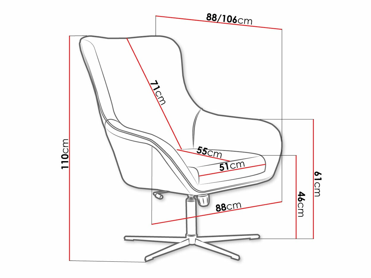 Fotel Kingston 136 (Velluto 2 + Velluto 20)