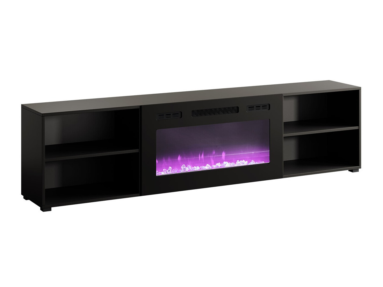 TV-állvány Charlotte 191 (Fekete)