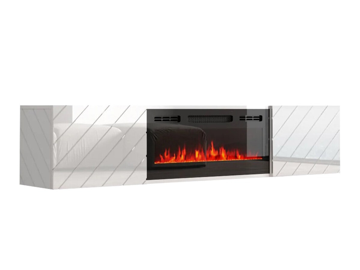 TV-állvány Charlotte 192 (Fehér + Fekete)