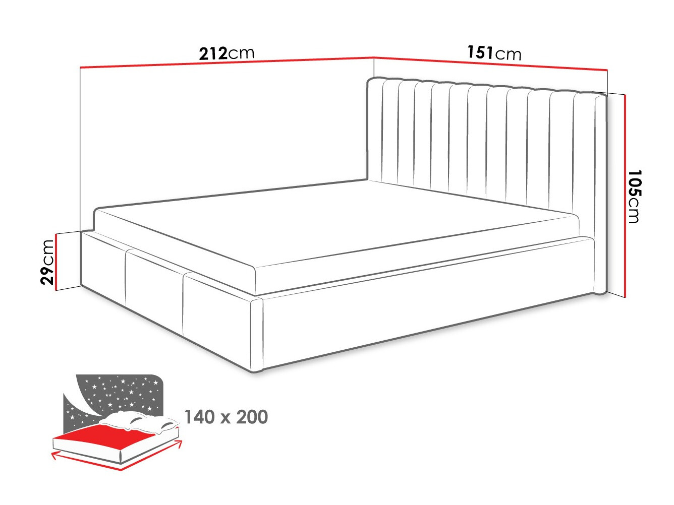 Ágy ComfiDream Fenara I (Fresh 32)