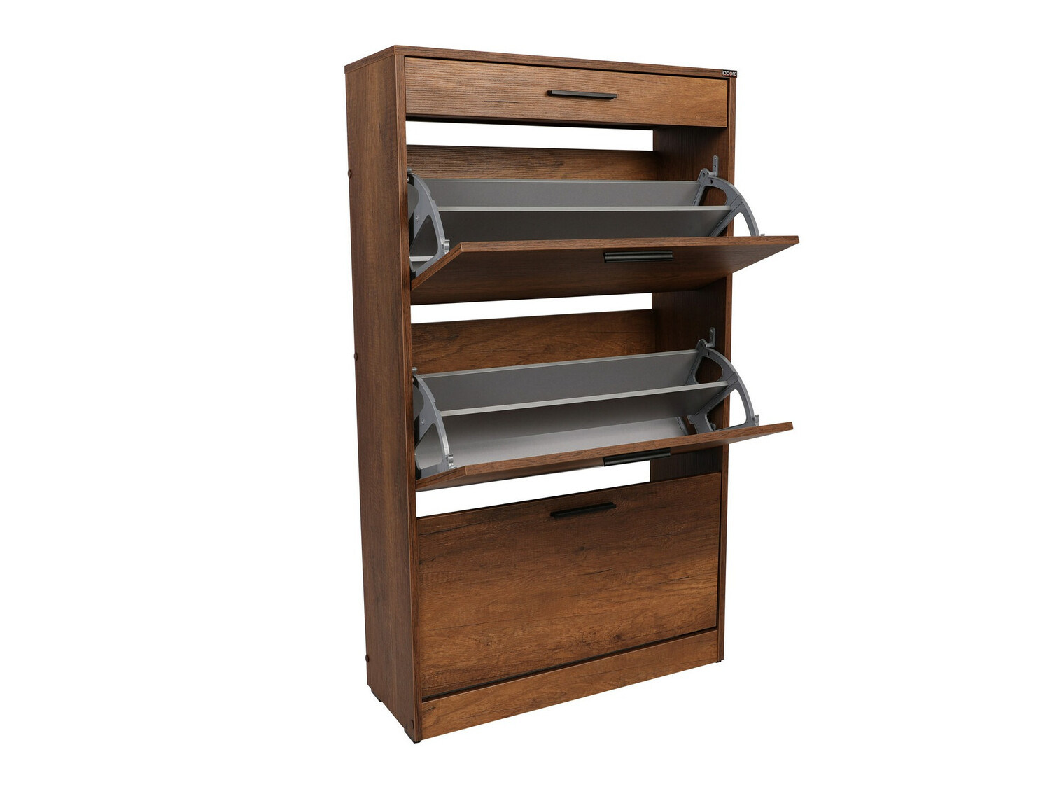 Cipőtároló Kailua 1033 (Fekete + Dió)