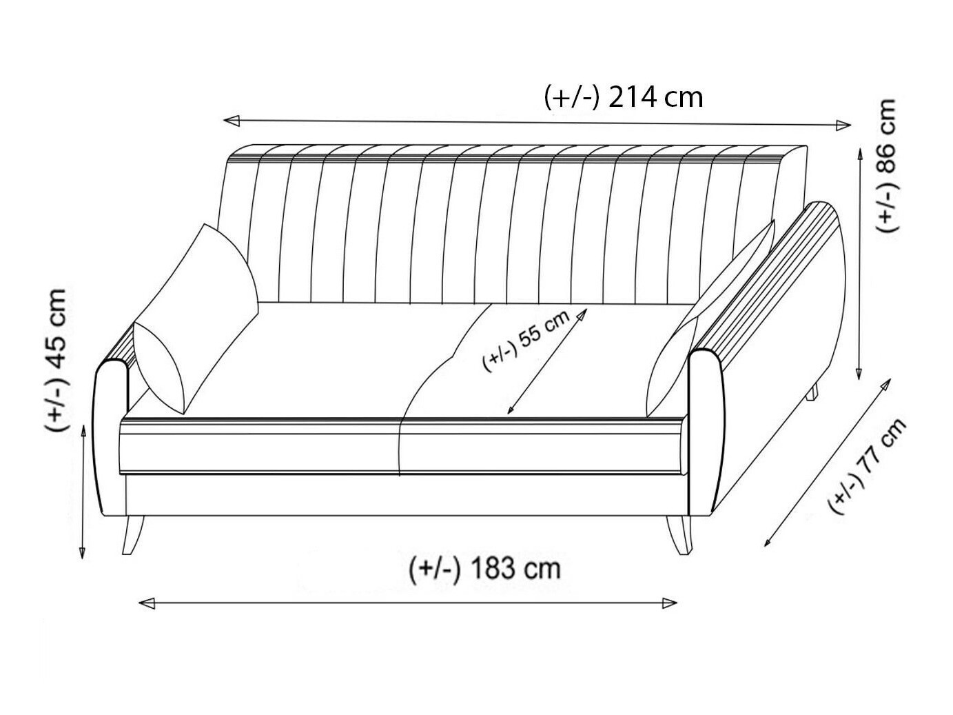 Kanapéágy Altadena 597 (Sötét narancssárga)