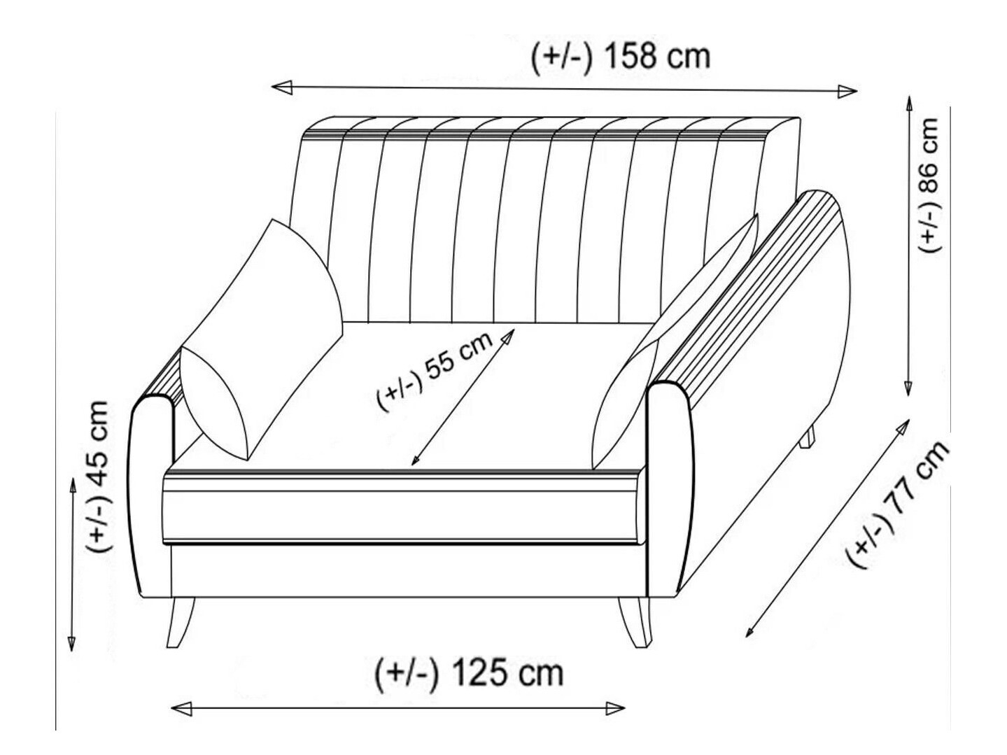 Kanapéágy Altadena 599 (Sötét narancssárga)