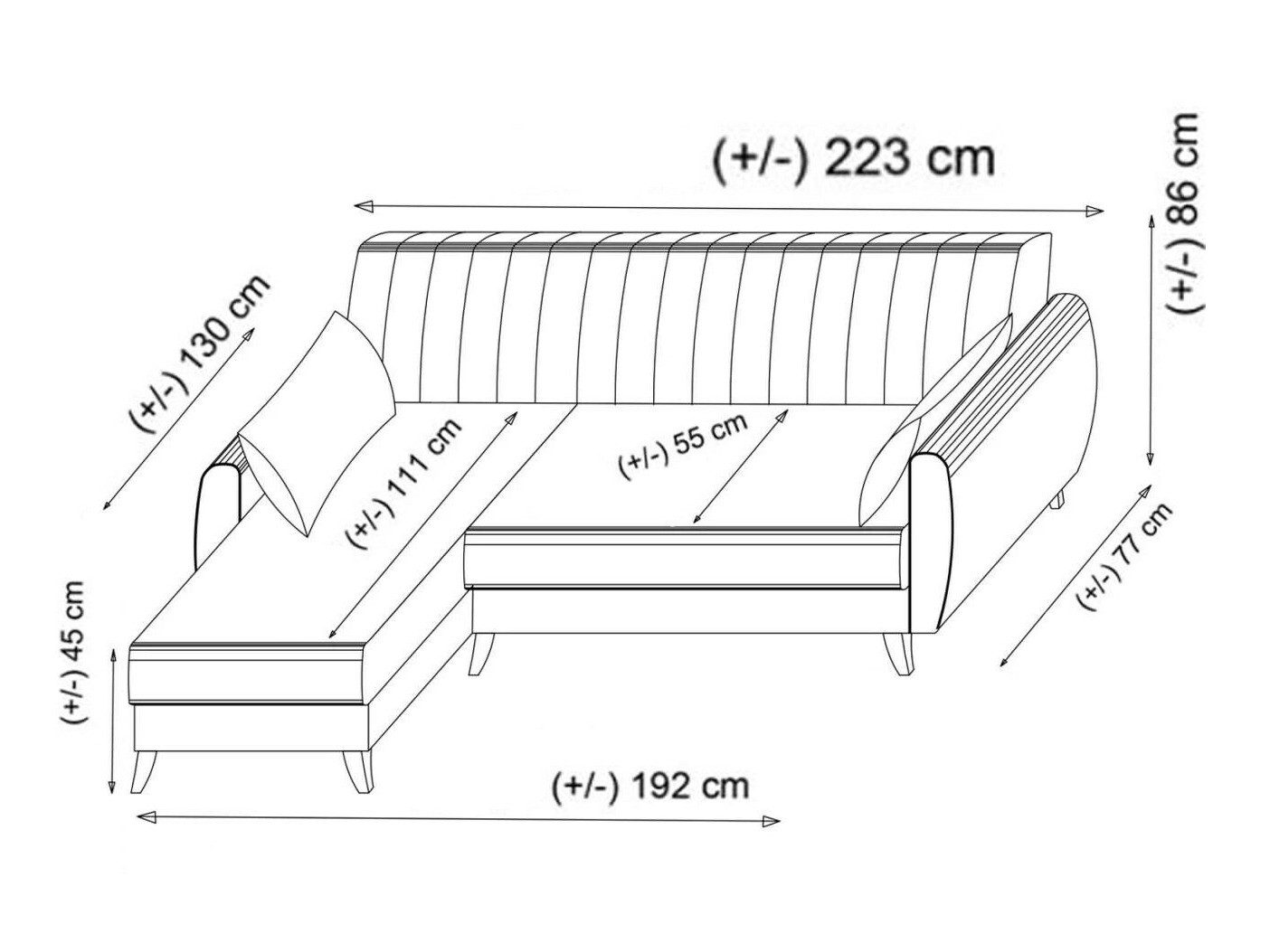Sarokkanapé Altadena 598 (Világosszürke)