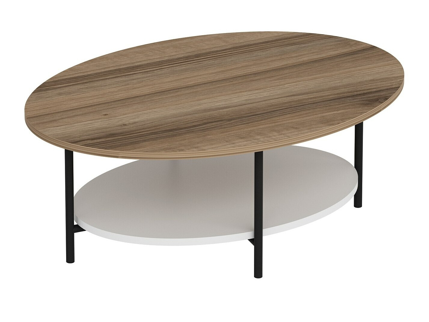 Dohányzóasztal Kailua 2460 (Fehér + Tölgy)