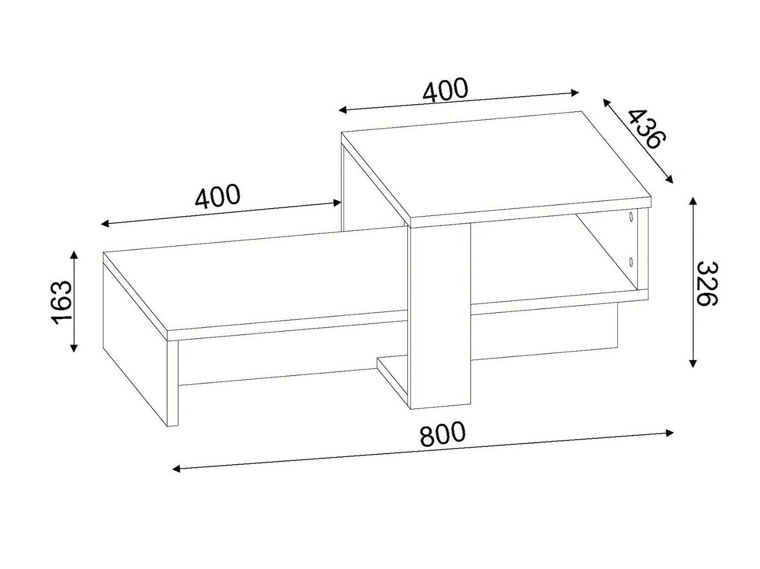 Dohányzóasztal Kailua 1185