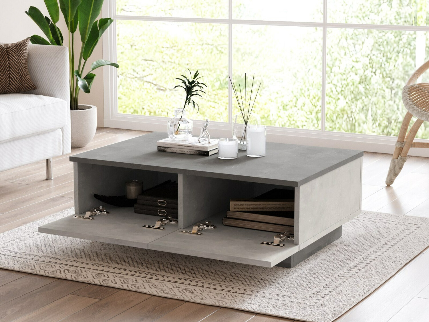 Dohányzóasztal Kailua 1248 (Antracit + Világosszürke)