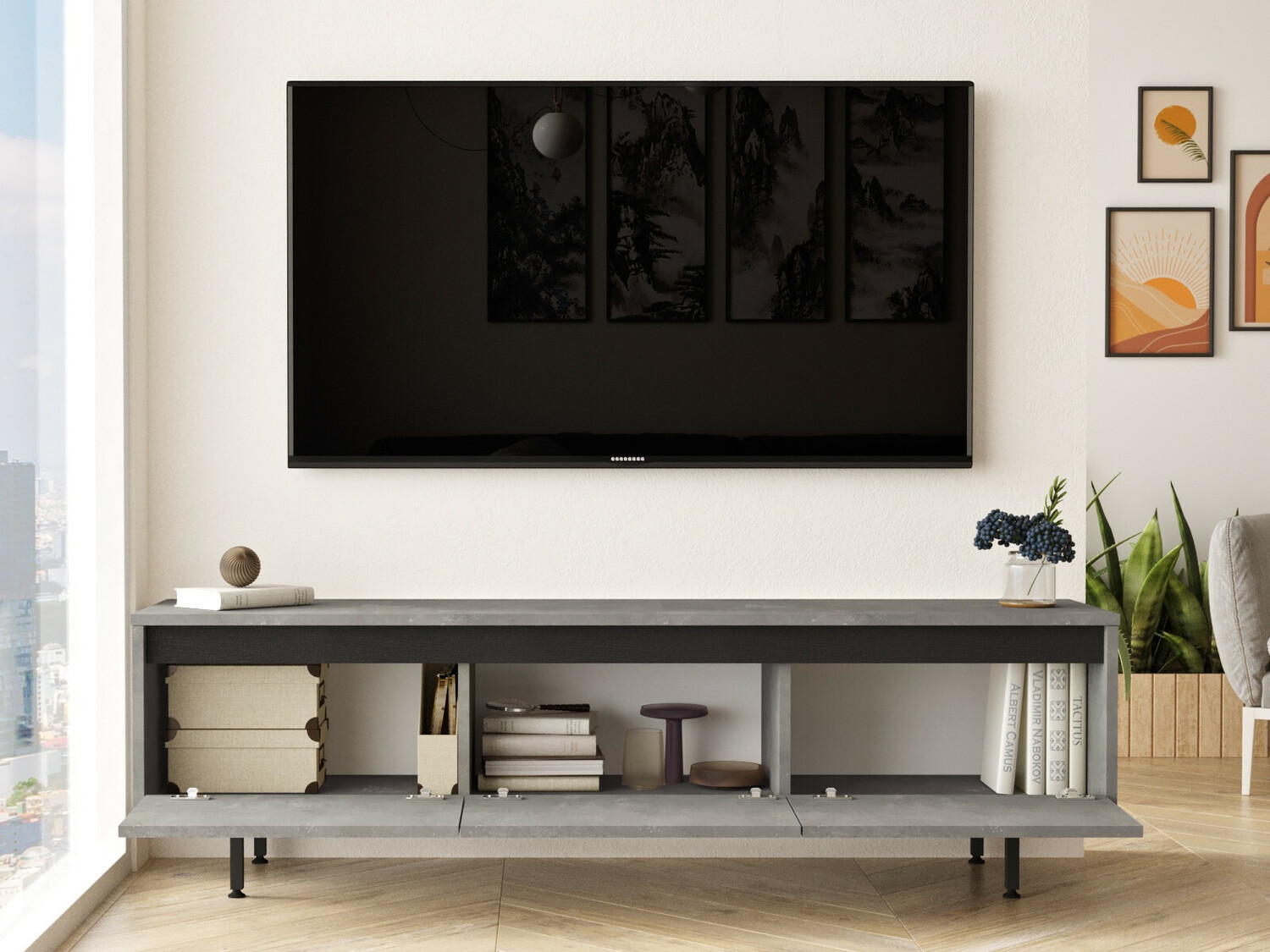 TV-állvány Kailua 1251 (Szürke)