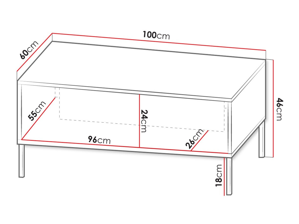 Dohányzóasztal Humanum (Fehér)