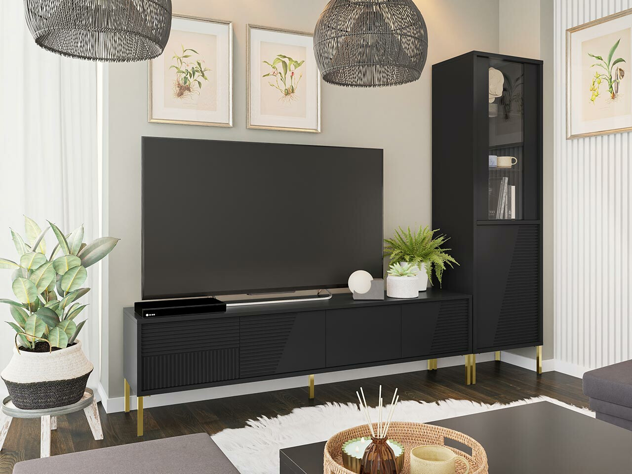 Nappali szett Verteni 108 (Fekete)