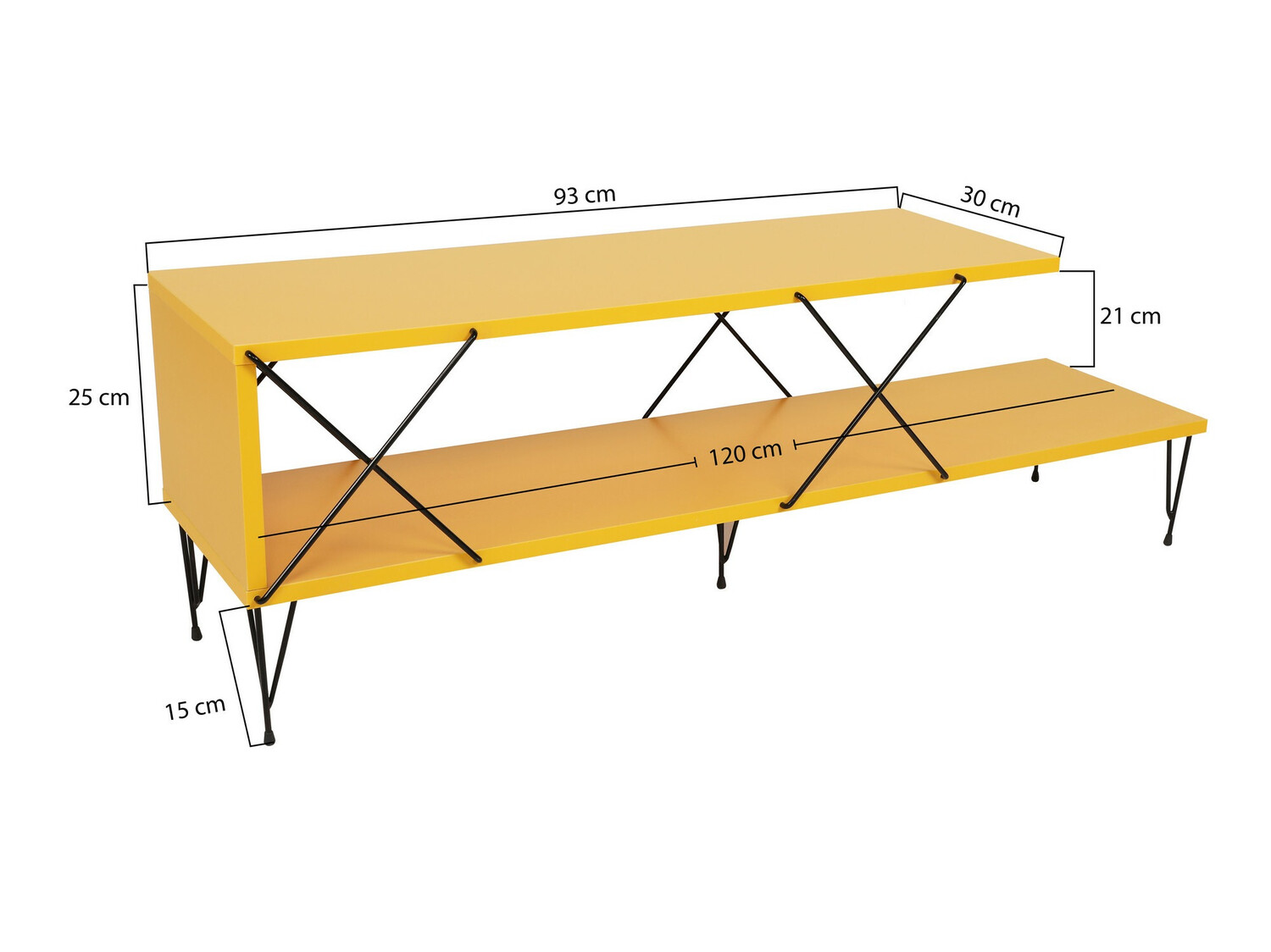 TV-állvány Kailua 1322 (Sárga)