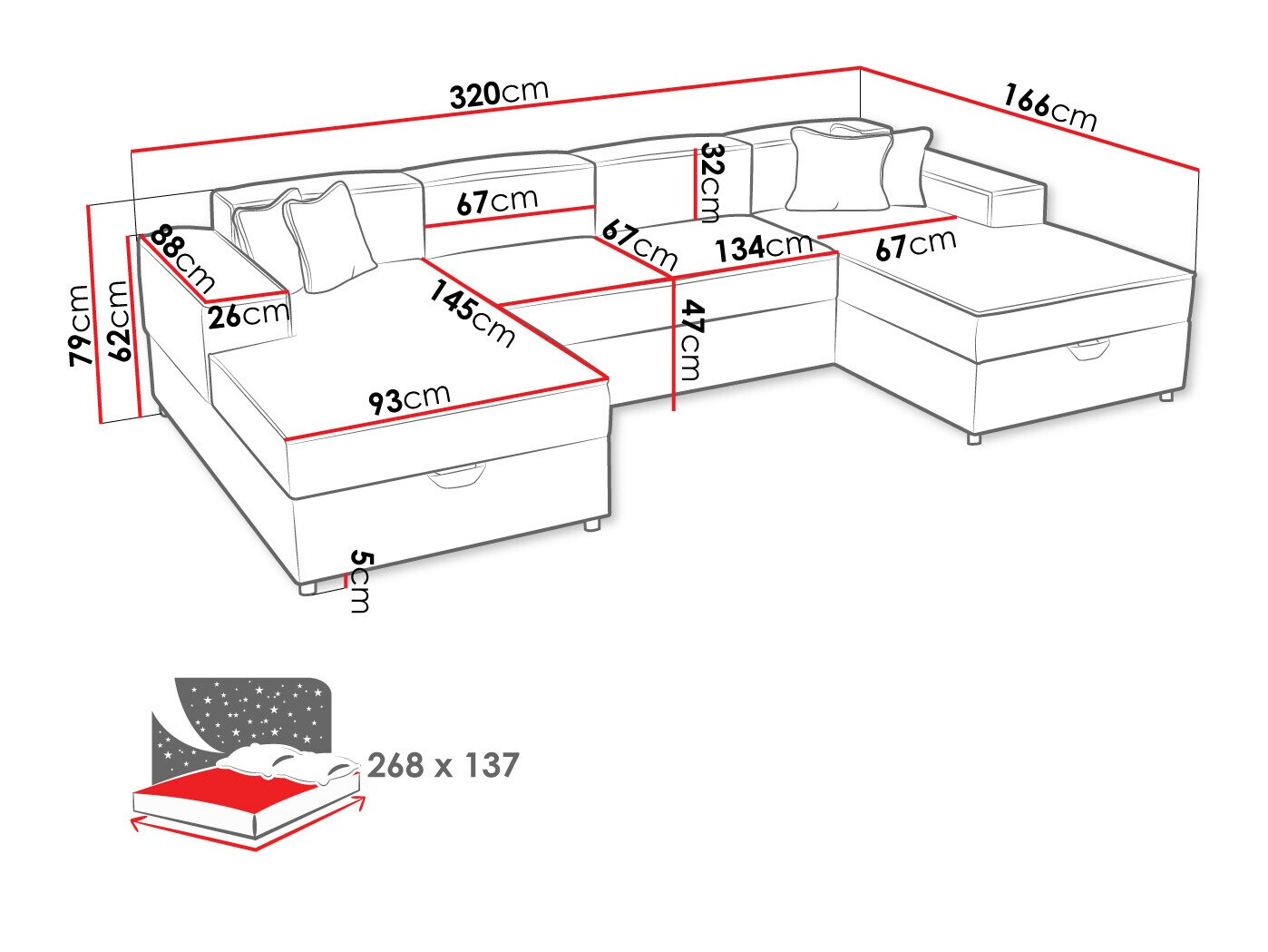 Sarokkanapé Clovis 115 (Poso 110)