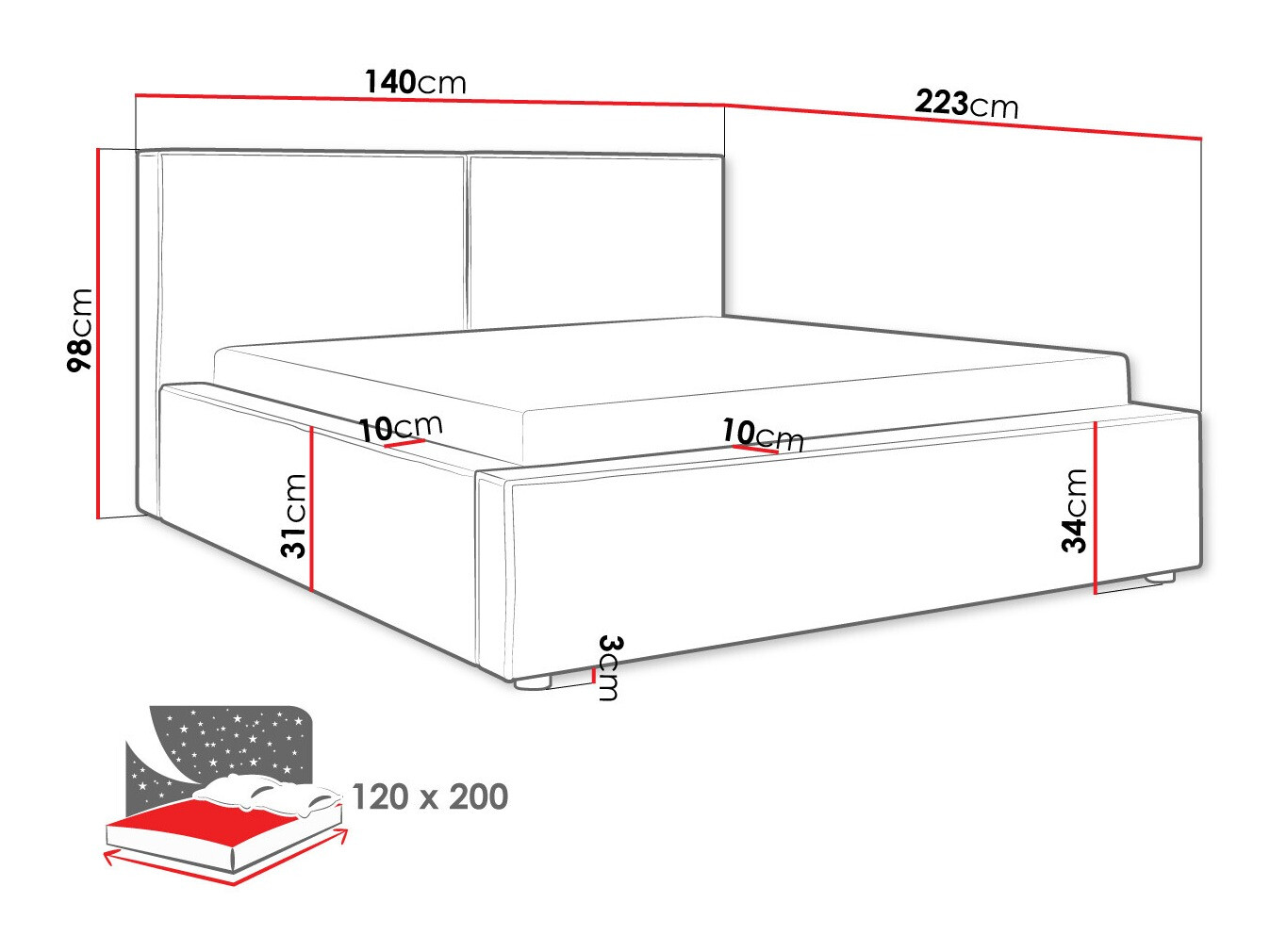 Ágy TrendyNest 117 (Manila 02)