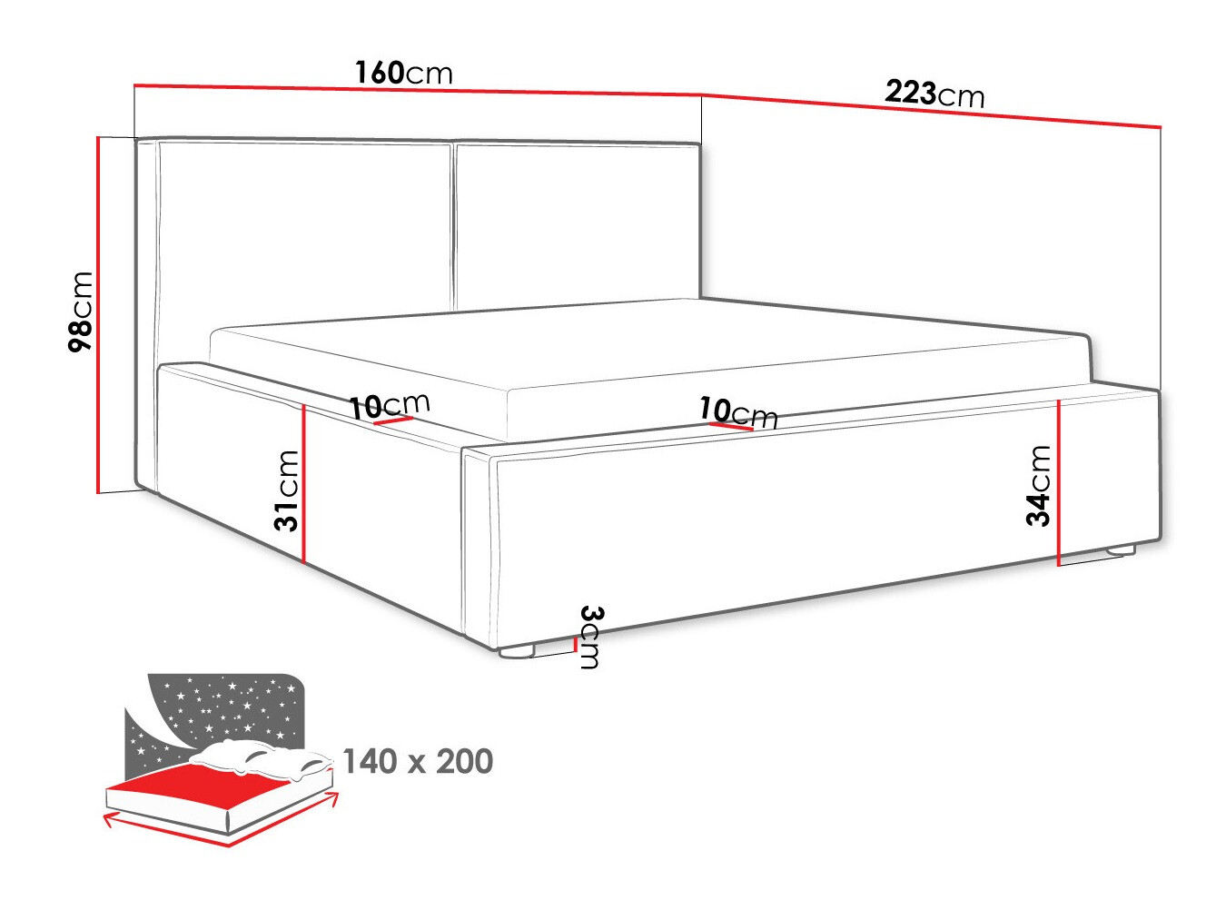 Ágy TrendyNest 117 (Manila 18)