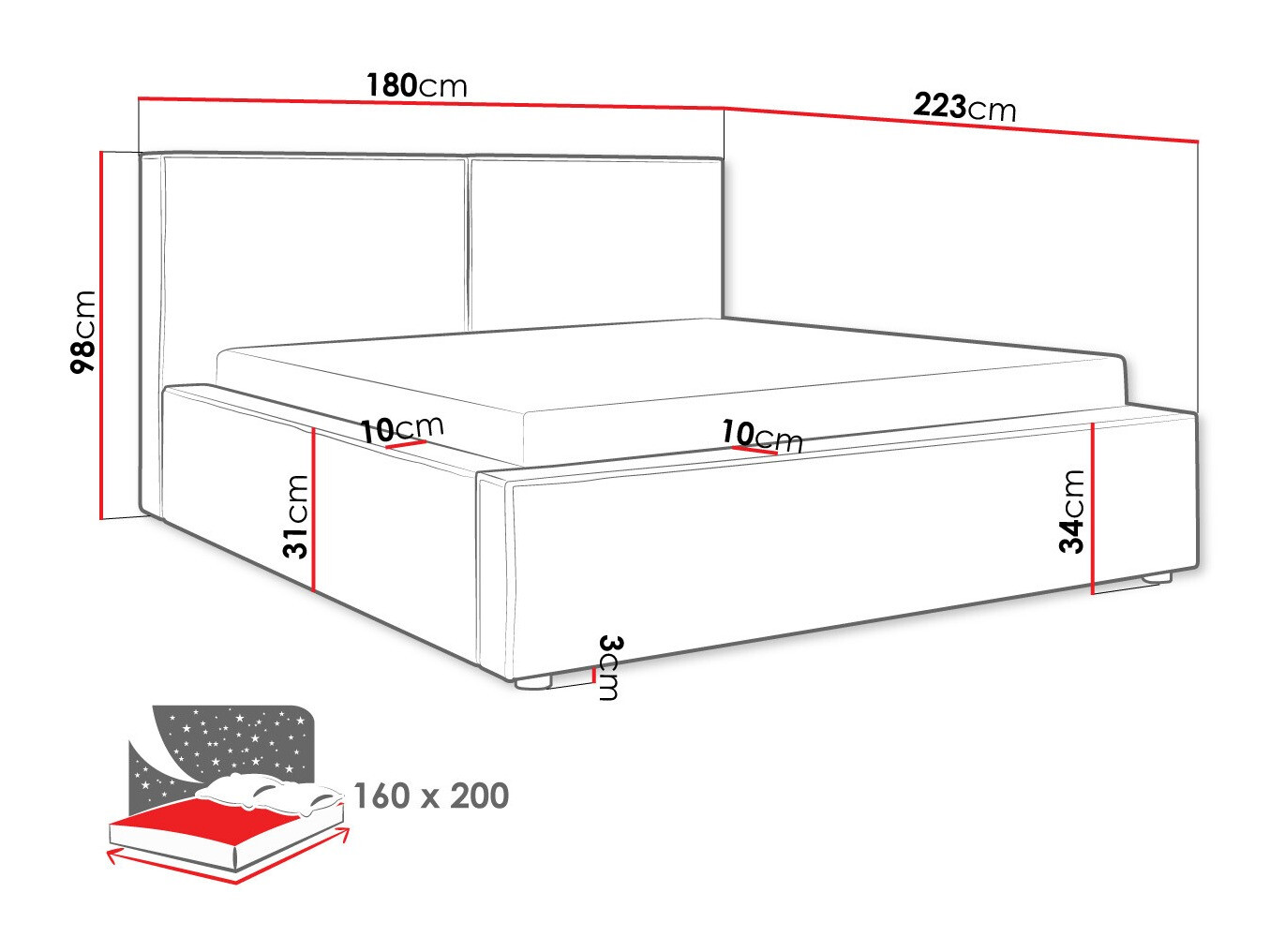 Ágy TrendyNest 117 (Manila 18)