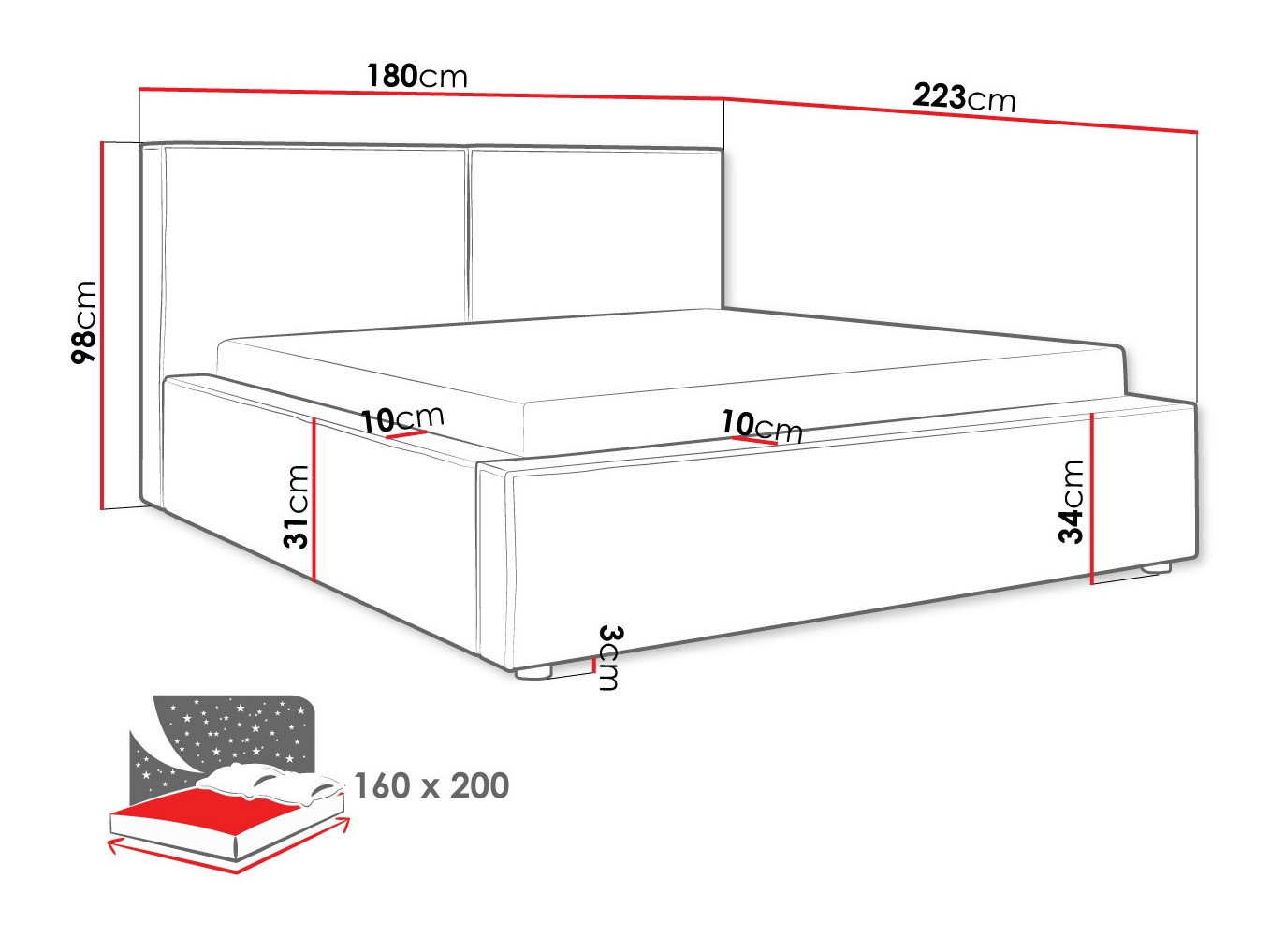 Ágy TrendyNest 117 (Manila 37)