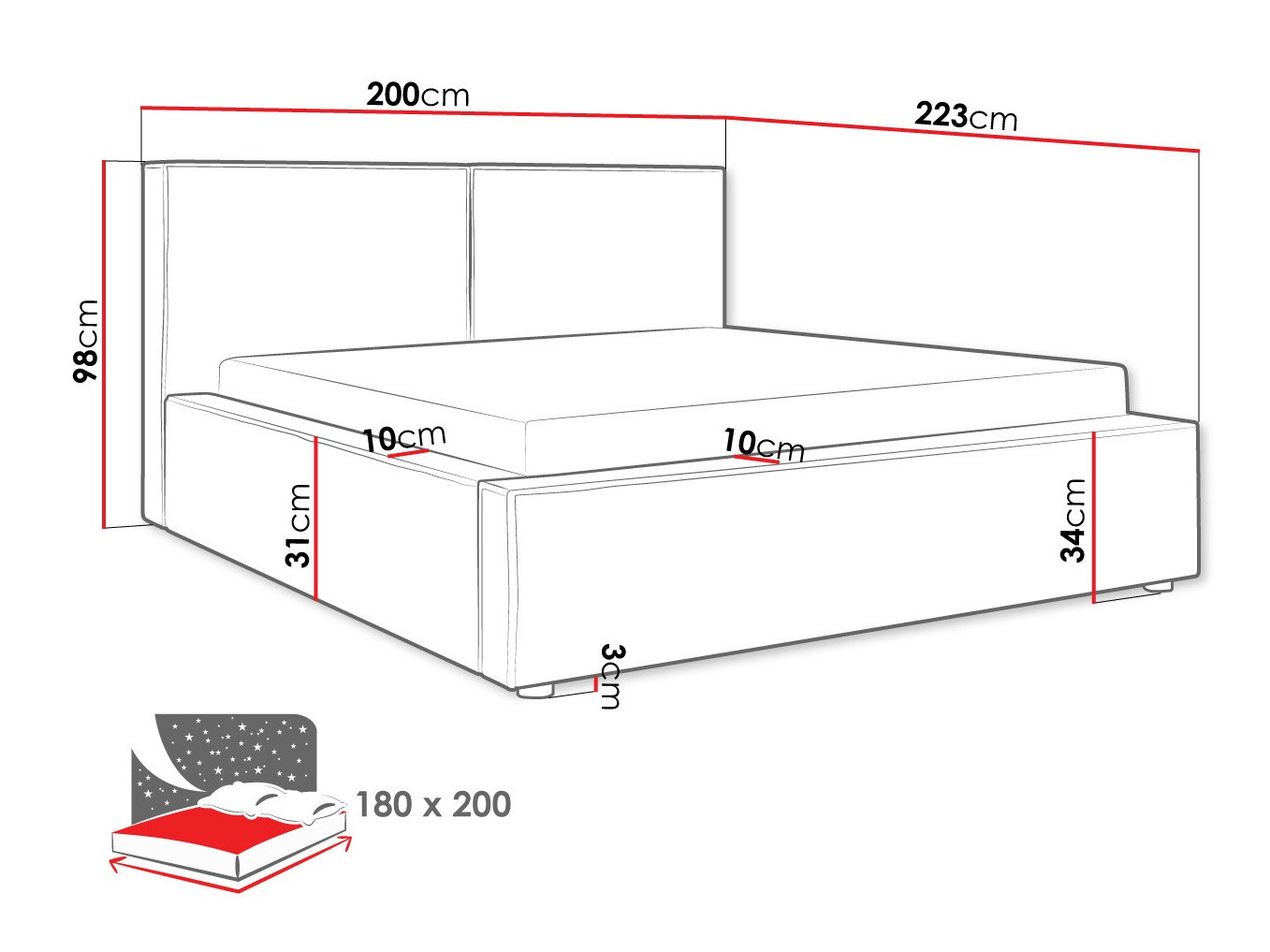 Ágy TrendyNest 117 (Manila 37)