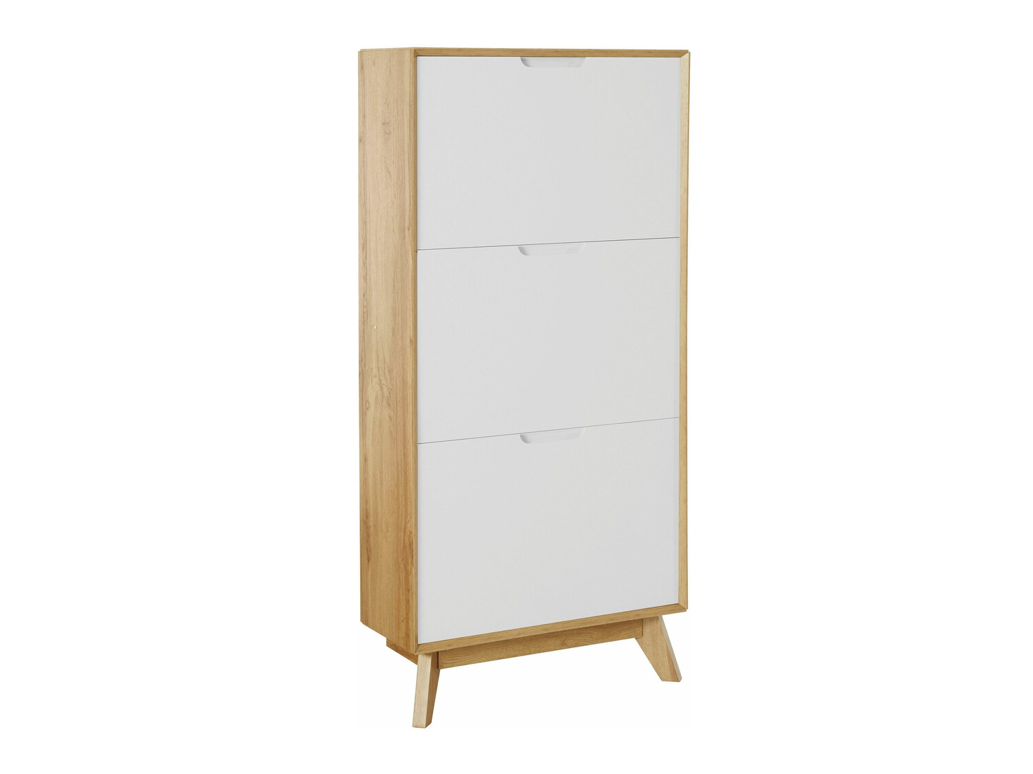 Cipőtároló Dorvou 104 (Fehér + Tölgy)