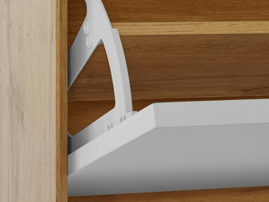 Cipőtároló Dorvou 106 (Fehér + Tölgy)