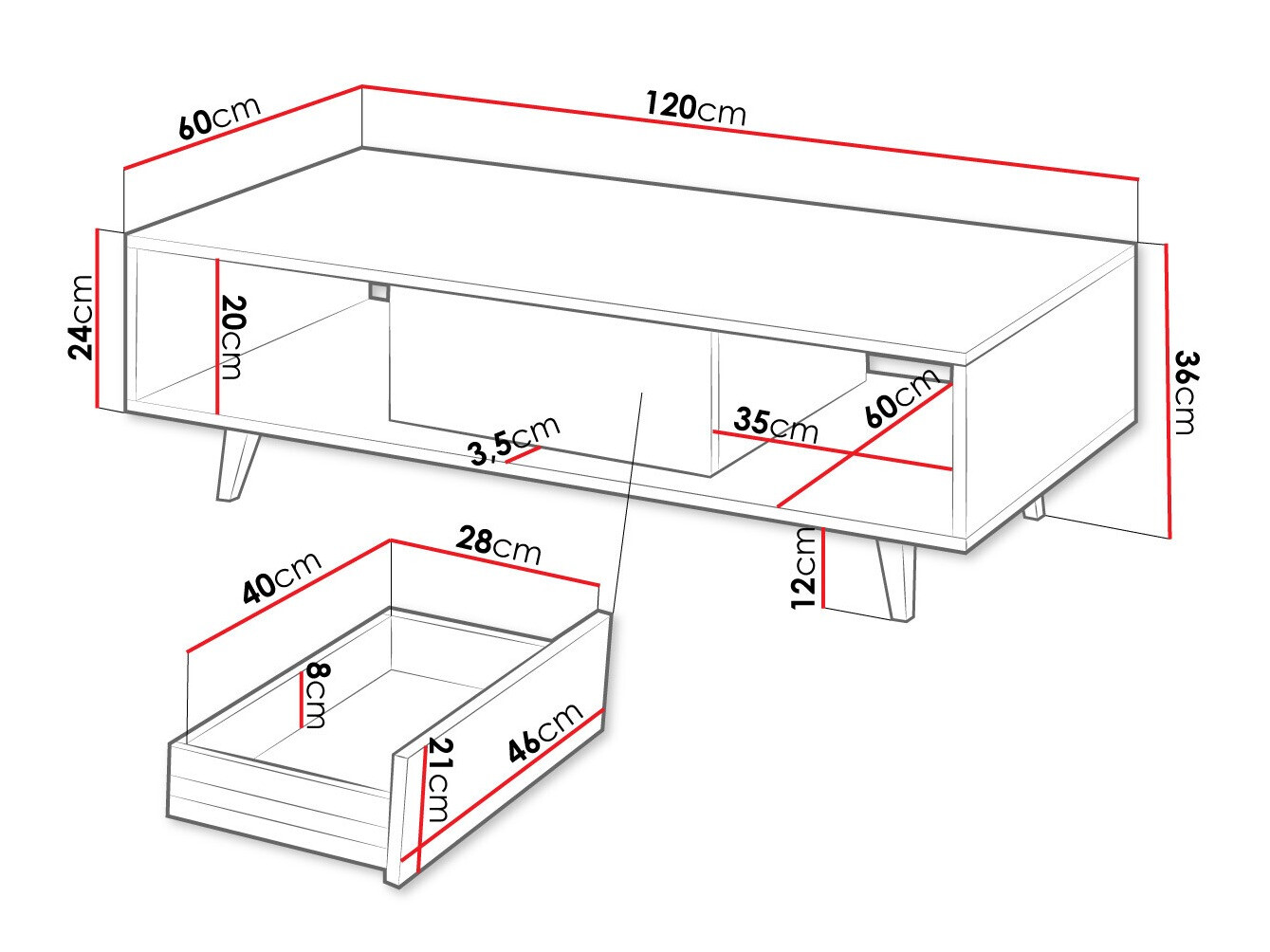 Dohányzóasztal Comfivo Romtori