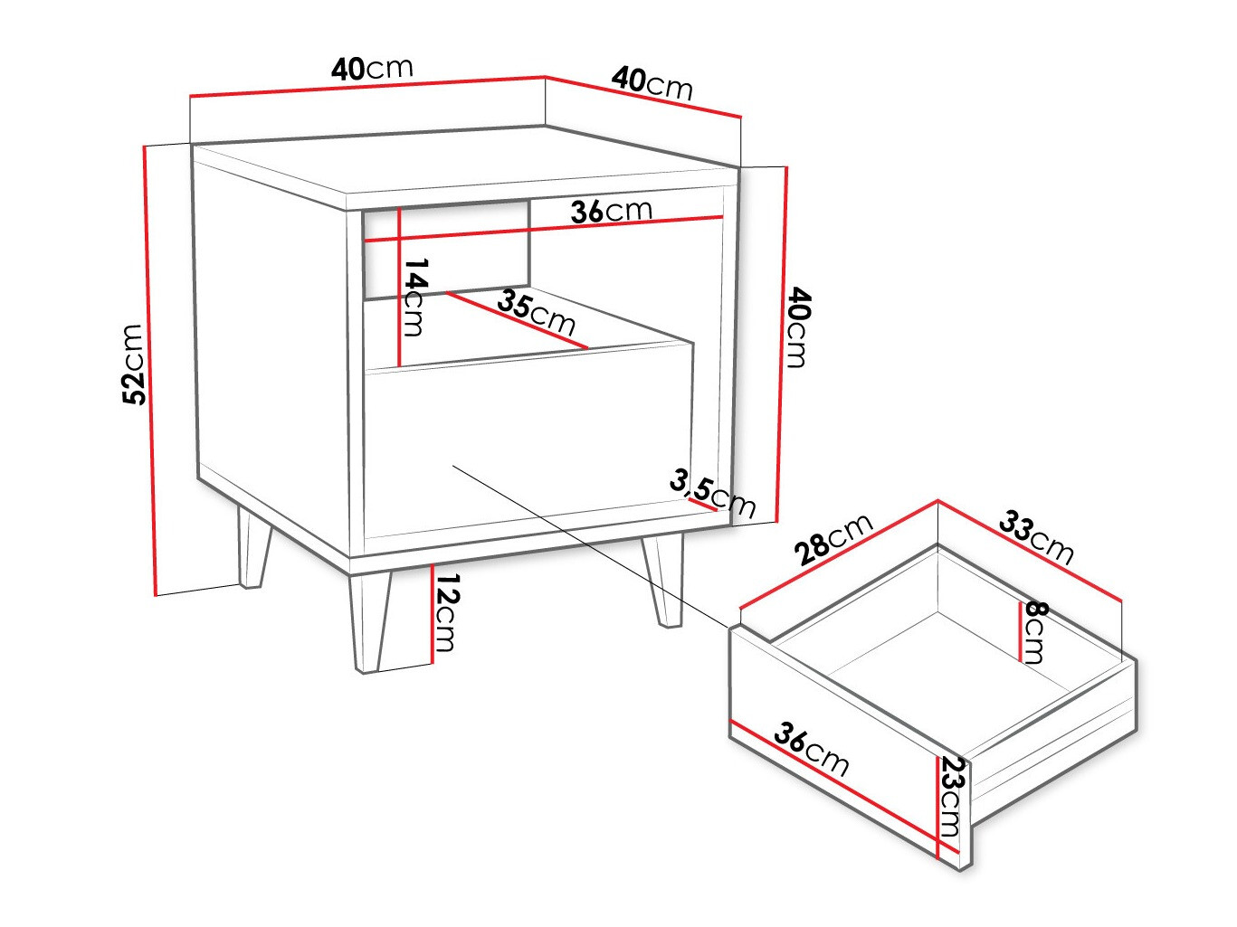 Éjjeliszekrény Comfivo Romtori