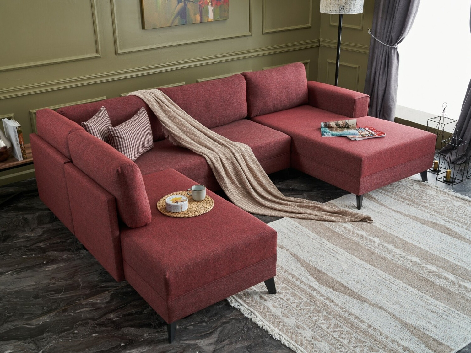 Sarokkanapé Altadena 315 (Bordó)