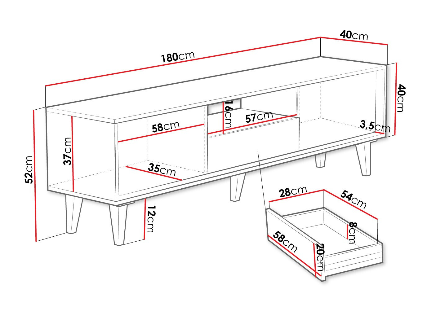 TV-állvány Comfivo Romtori I