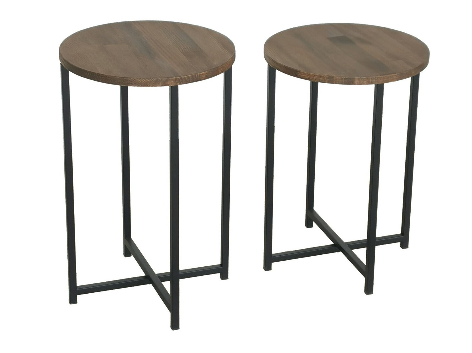 Oldalsó asztalok szett Kailua 1625 (Fekete + Dió)