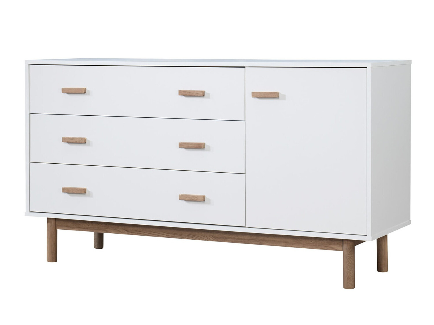 Komód Nolcalu 100 (Fehér + Tölgy)
