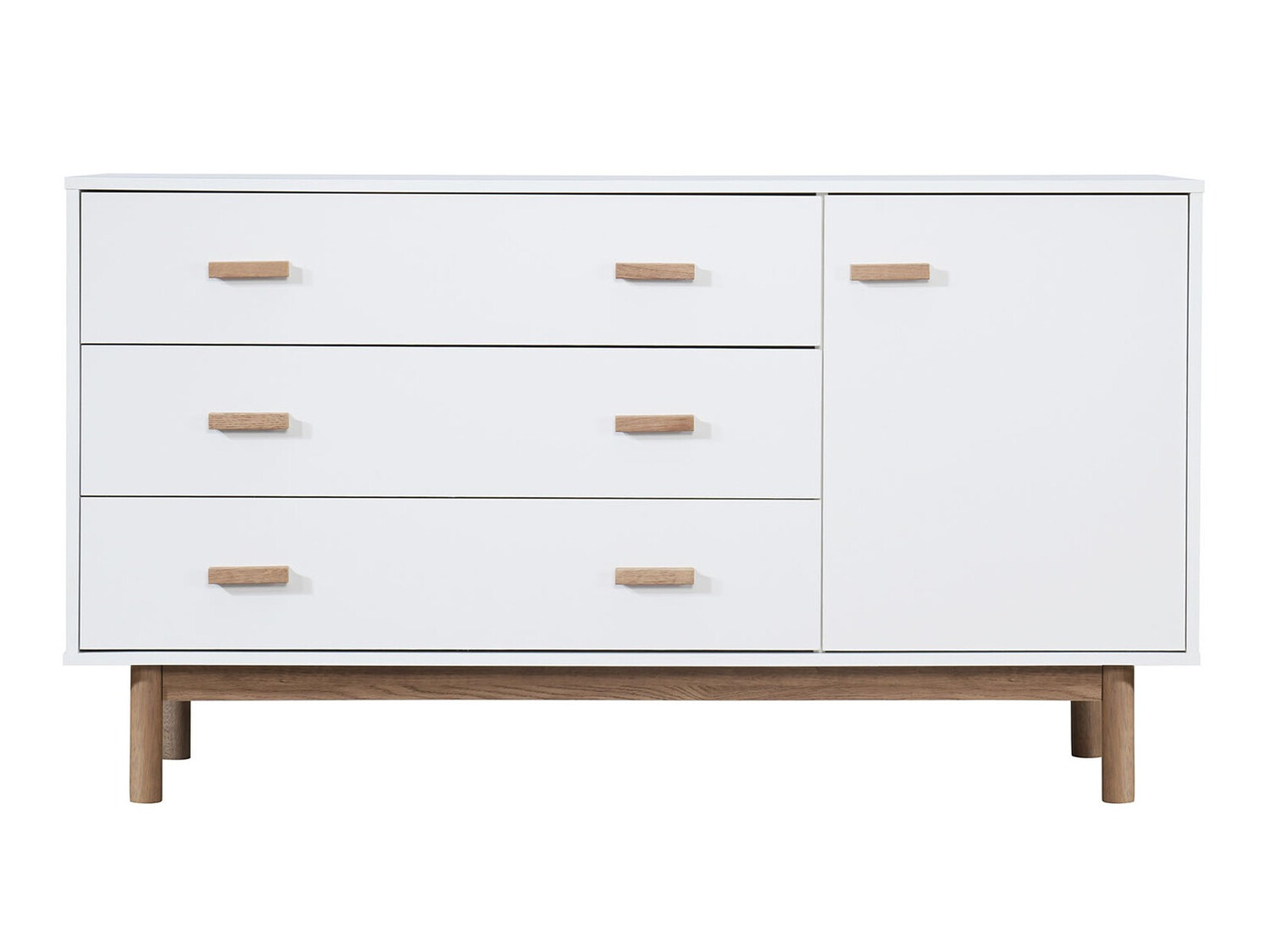 Komód Nolcalu 100 (Fehér + Tölgy)