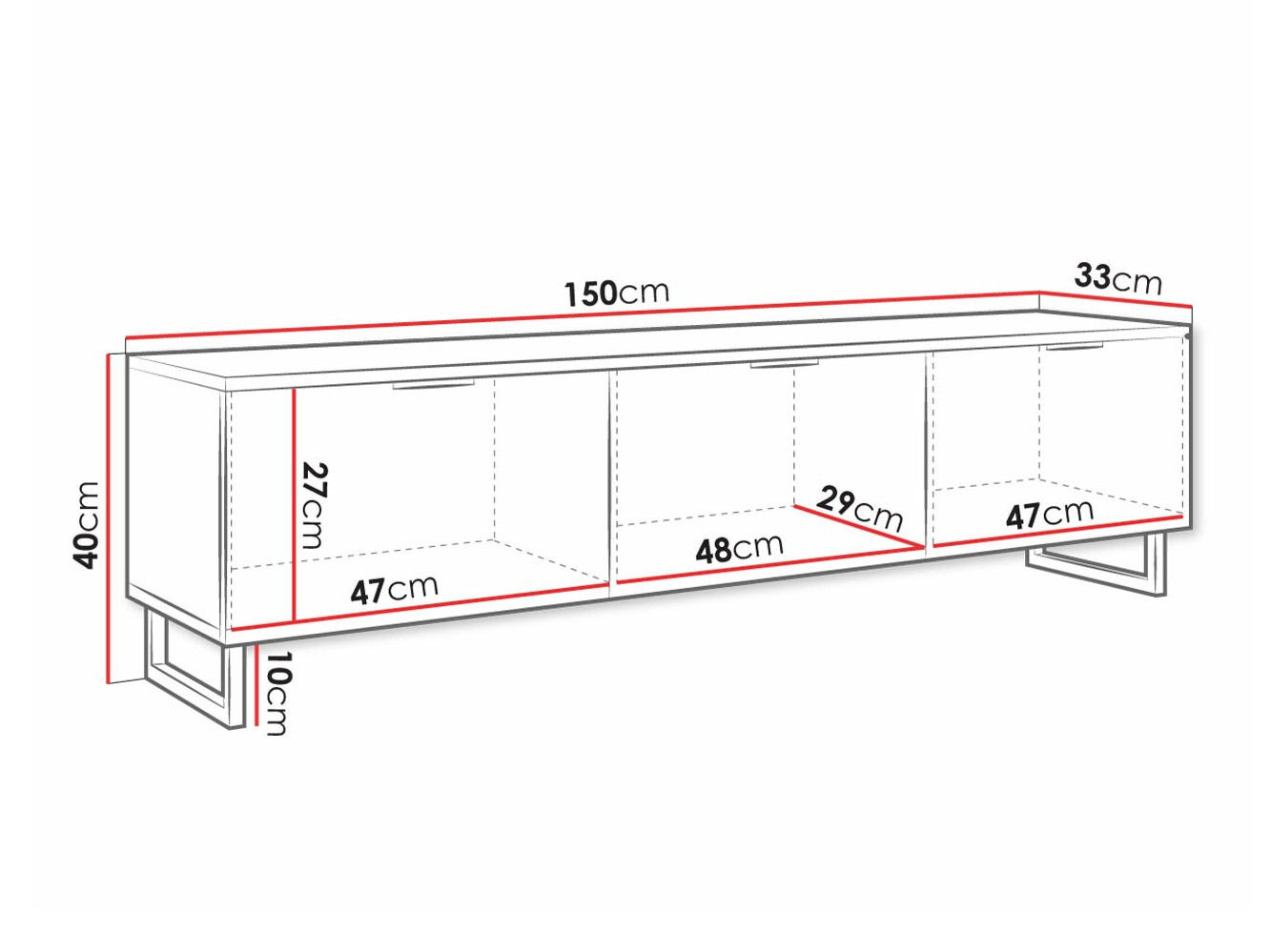 TV-állvány Sarasota 179 (Zöld + Fekete)