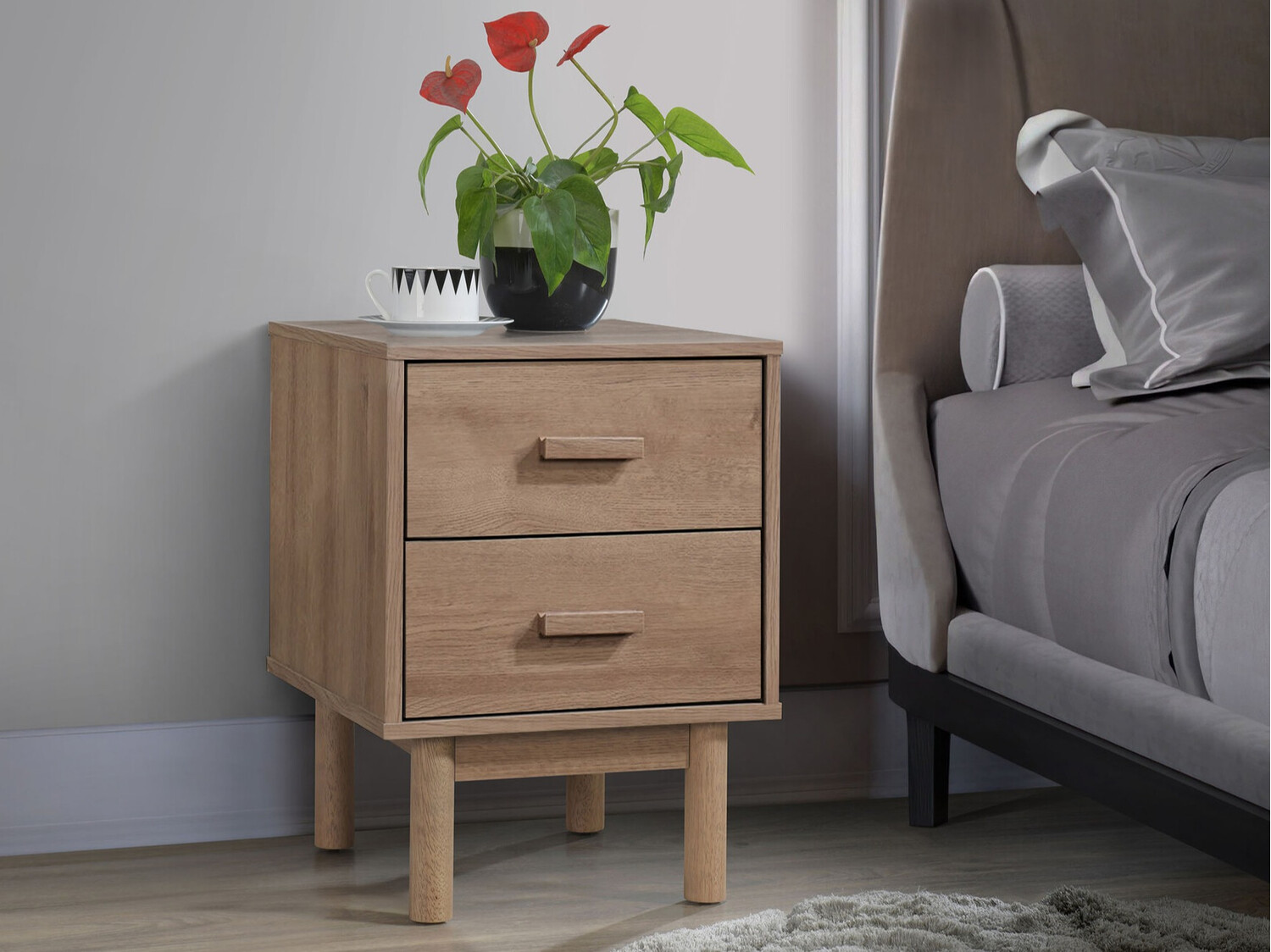 Éjjeliszekrény Nolcalu 102 (Tölgy)