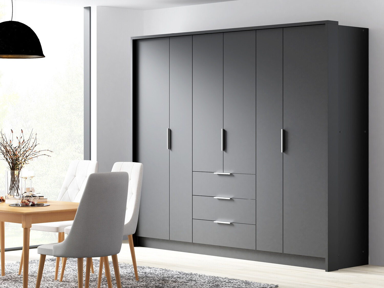 Gardróbszekrény Honolulu 180 (Grafit)