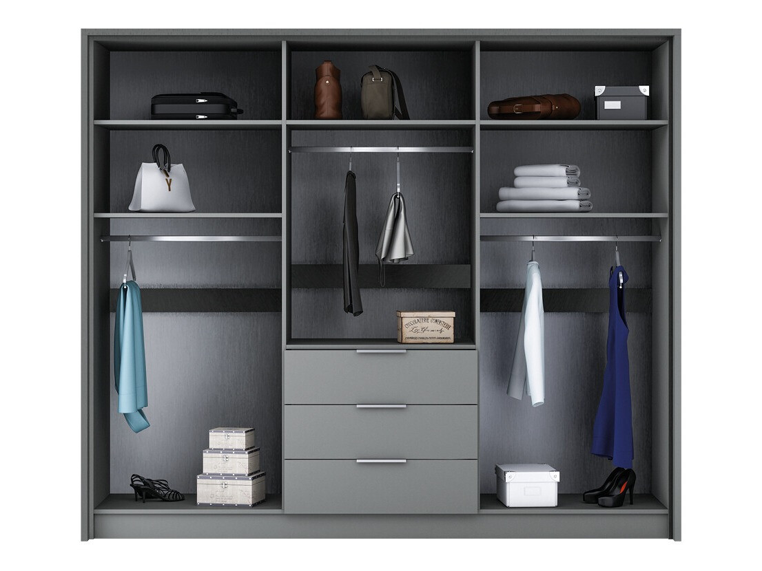 Gardróbszekrény Honolulu 180 (Grafit)