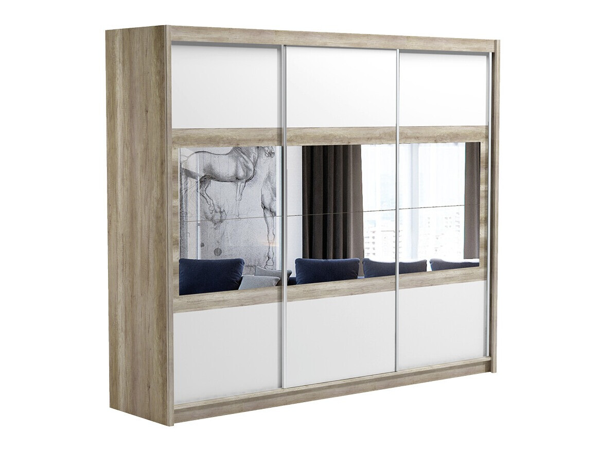 Gardróbszekrény Honolulu 109 (Fehér + Canyon tölgy)