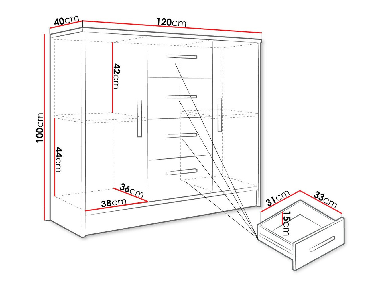 Komód Comfivo Romtea 101