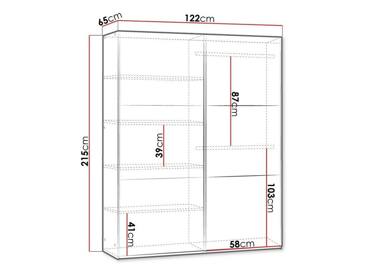 Gardróbszekrény Honolulu 123 (Szürke)