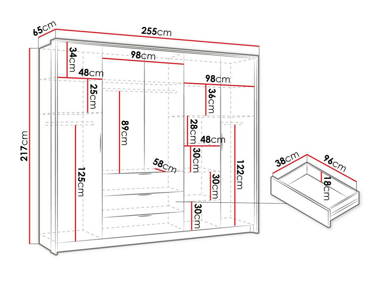 Gardróbszekrény Honolulu 271