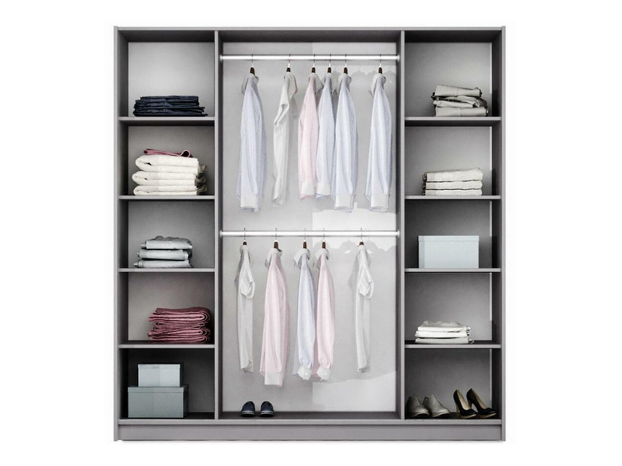 Gardróbszekrény Honolulu 204 (Fekete)