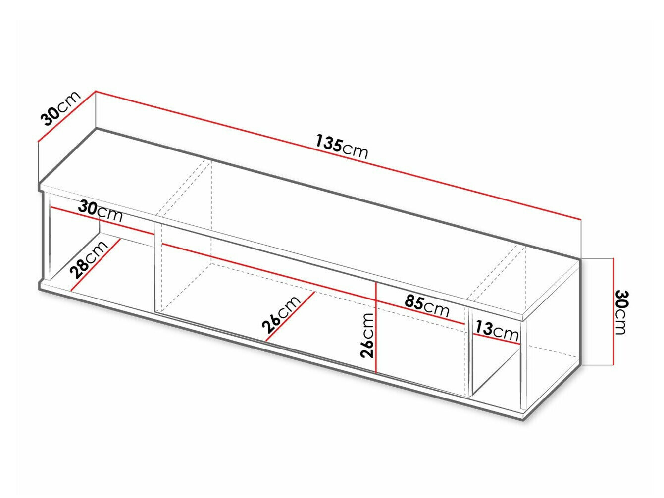 Polc Lomsore 105 (Világos fa)
