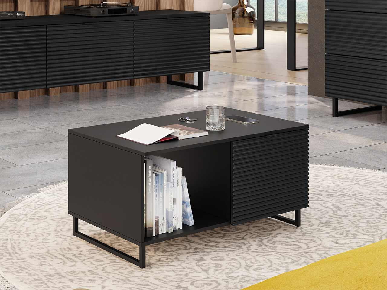 Dohányzóasztal Sarasota 181 (Fekete + Grafit)