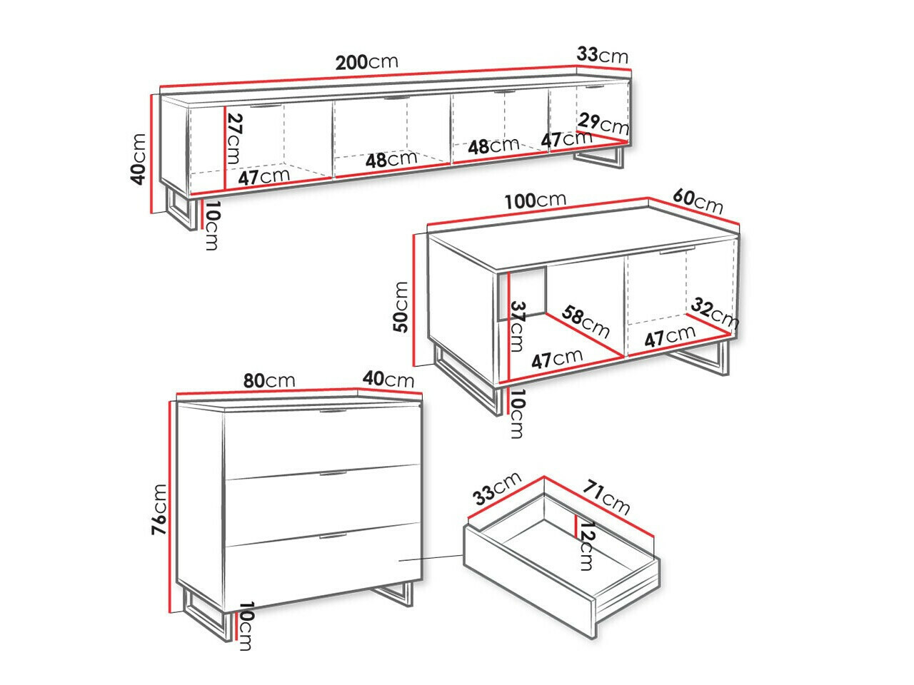 Nappali szett Sarasota 184 (Fehér)