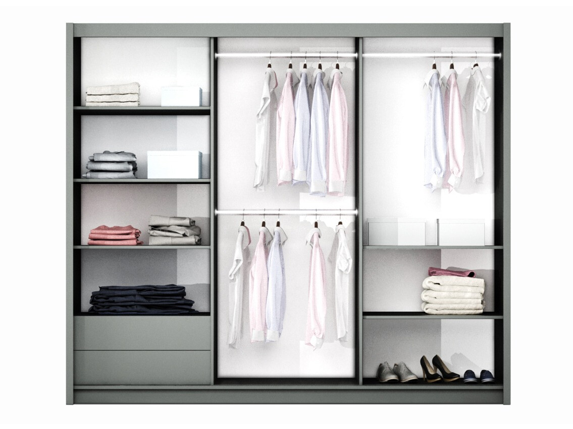 Gardróbszekrény Honolulu 213 (Grafit)