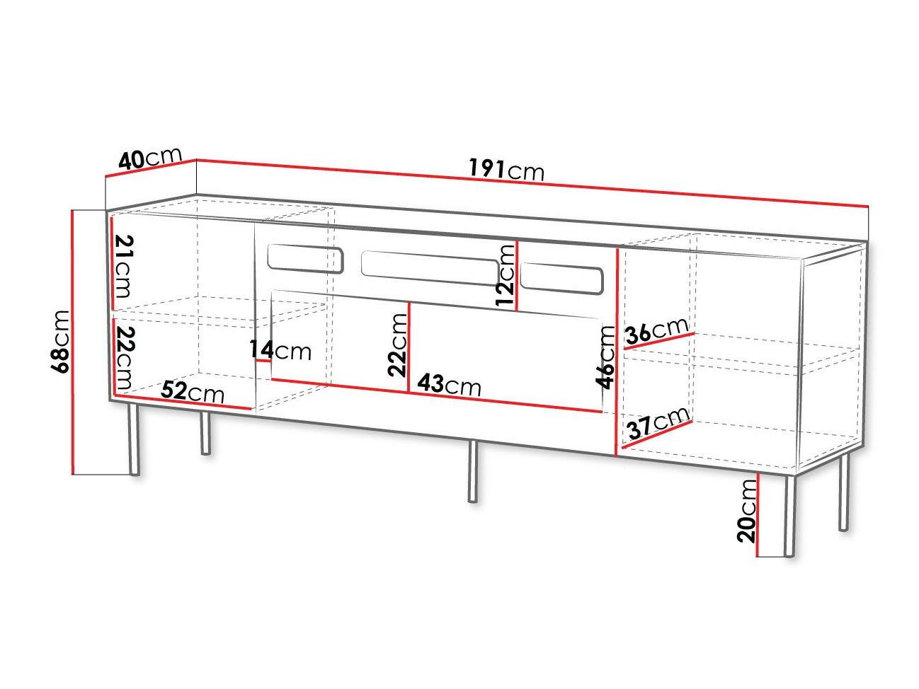 TV-állvány Venophu 102