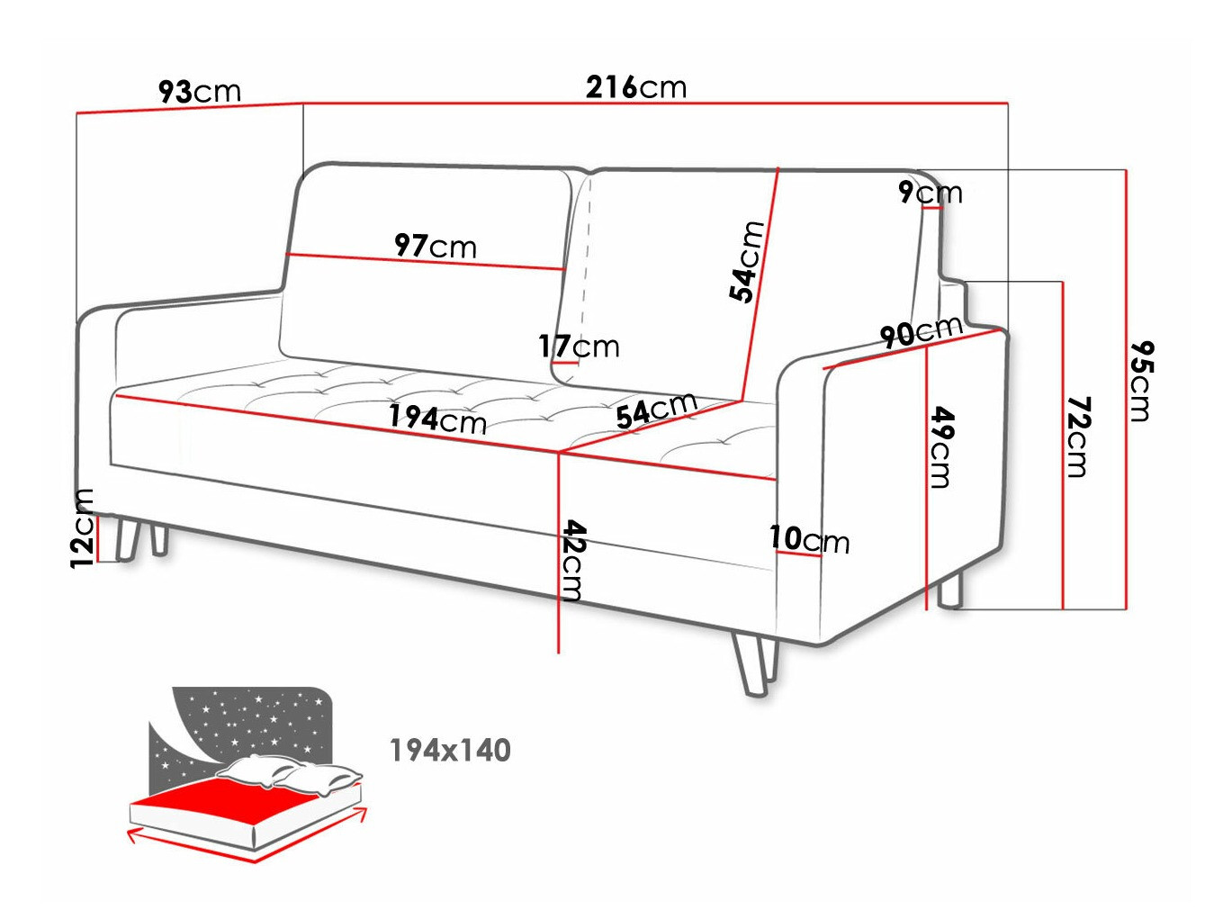 Kanapéágy Independence 102 (Kronos 09)