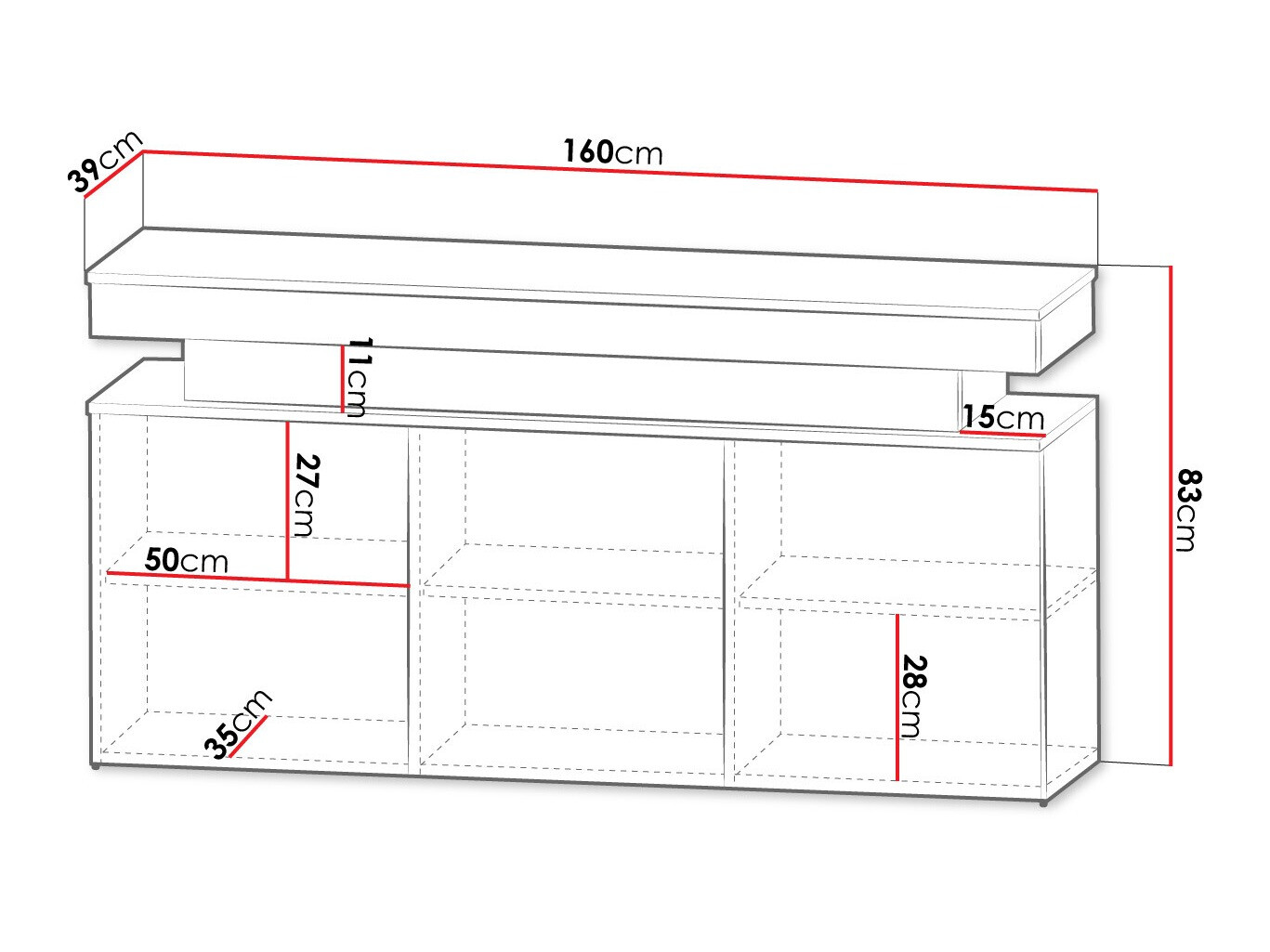 Szekrény Monfero (Fehér + Fényes fehér)