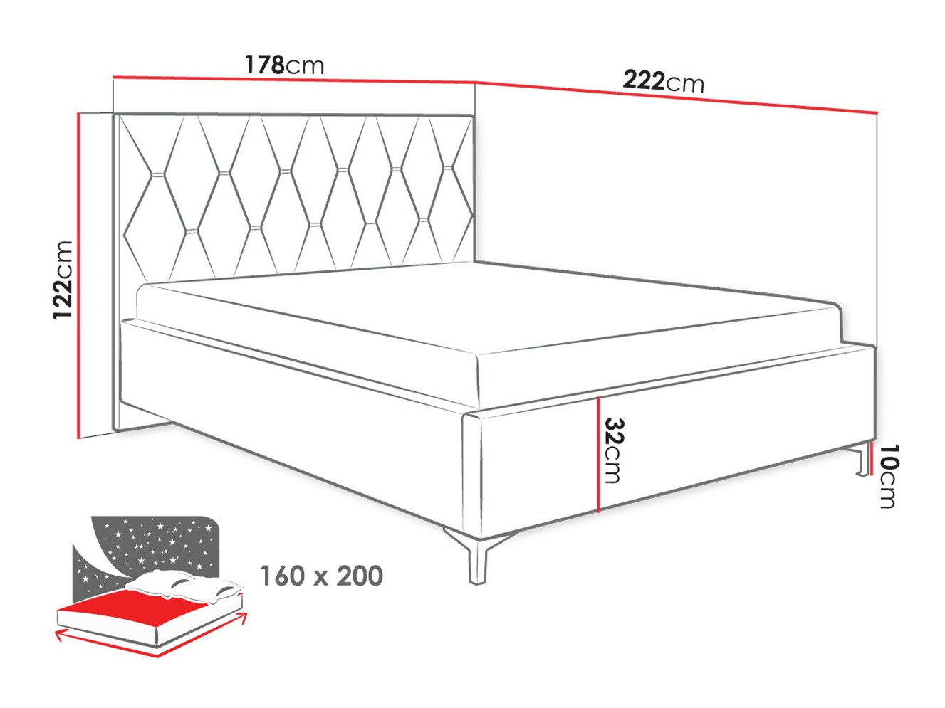 Ágy Baltimore 192 (Manila 20)