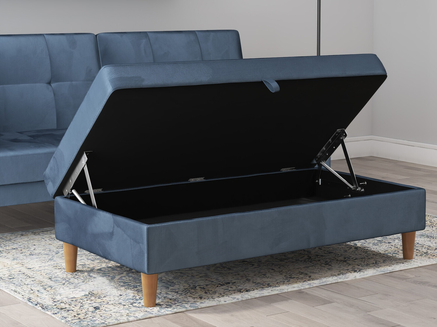 Kárpitozott pad Denton 1180 (Kék)