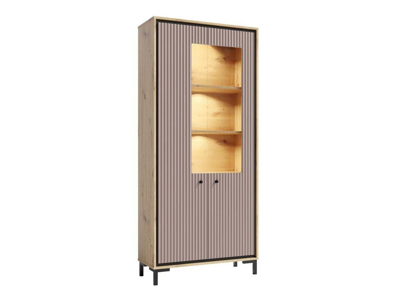 Könyvespolc Reno J103 (Rózsaszín + Artisan tölgy)