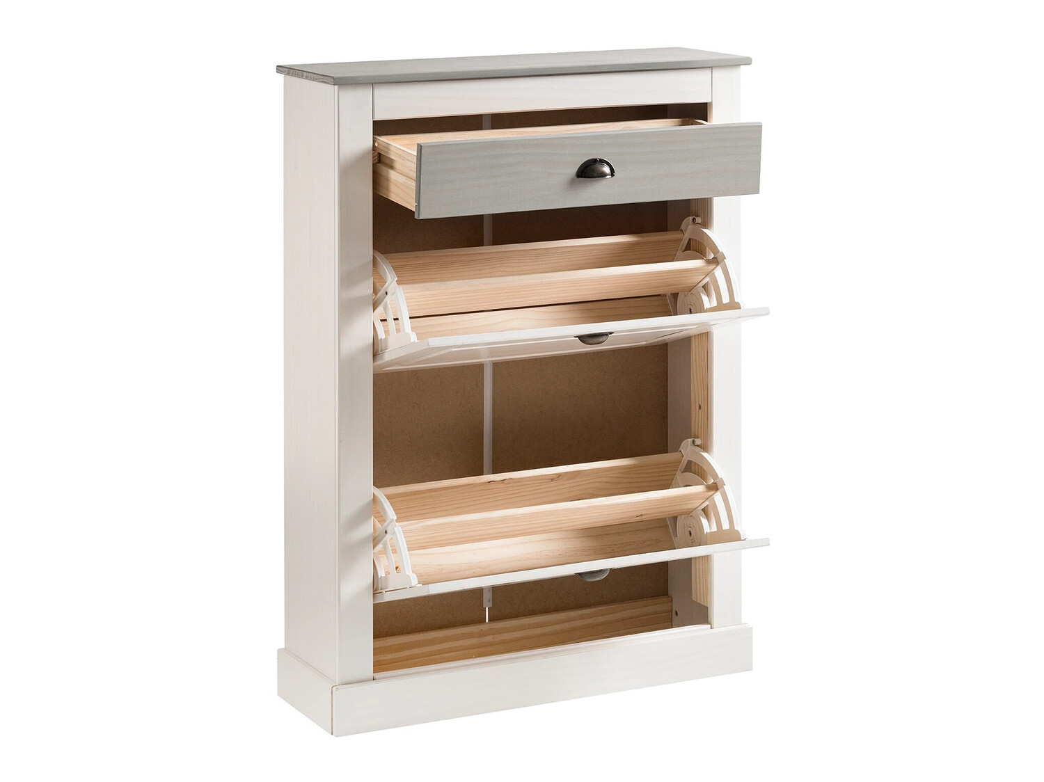 Cipőtároló Etviri 110 (Fehér + Szürke)